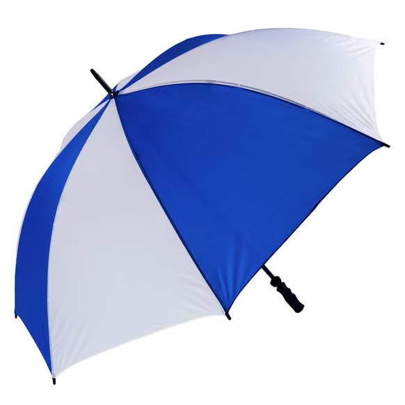 Royal Blue & White Golf Umbrella Wind Resistant Fibrelight (3473)