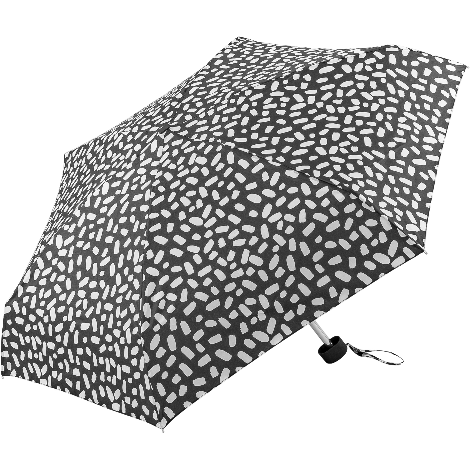 Black and white smudge supermini umbrella (51034-1)