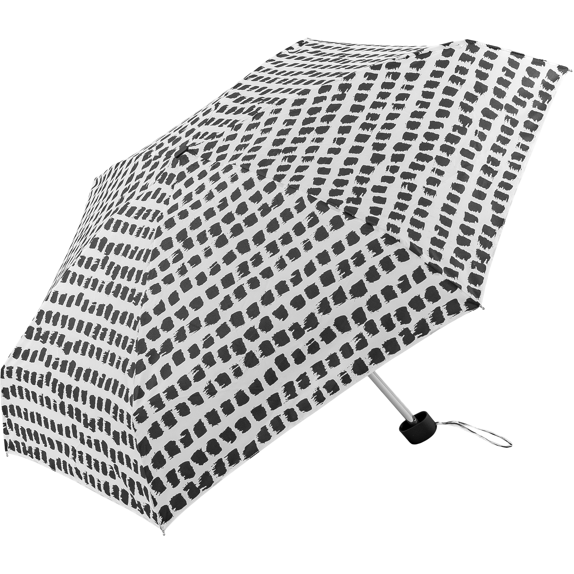 Super mini umbrella with black and white spots (51034-2)