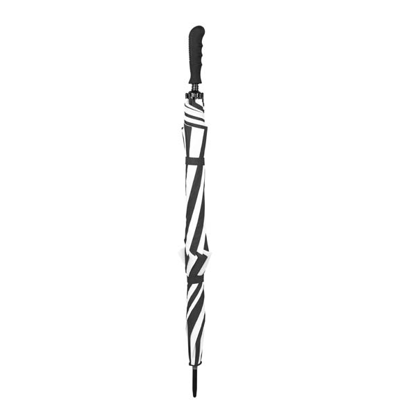 Wind-Resistant Golf Umbrella - Black & White - The Gibraltar(3475)