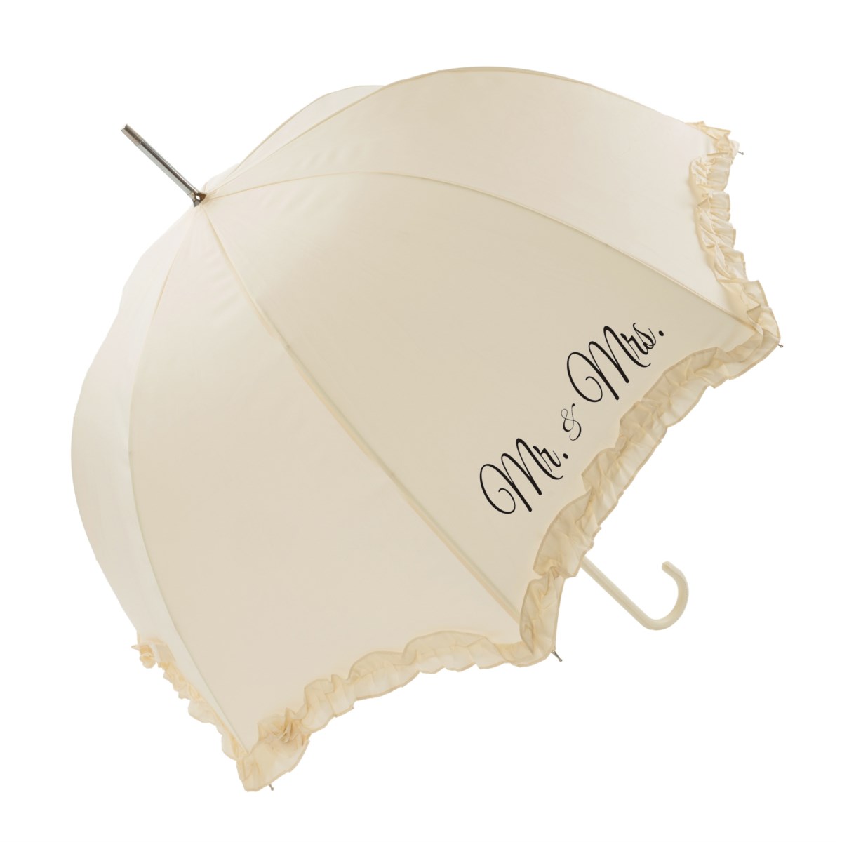 "Mr & Mrs" Wedding Umbrella Frilled Wedding Brolly Susino