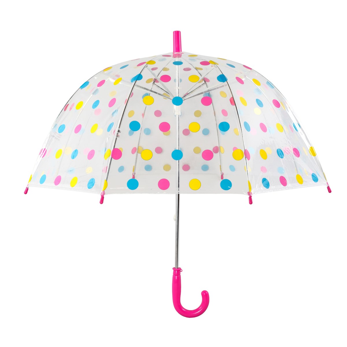 Childrens Multicoloured Polka Dot Dome Umbrella Susino