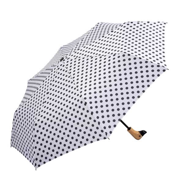 Duck Head White & Black Polka Dot Umbrella (31903p)