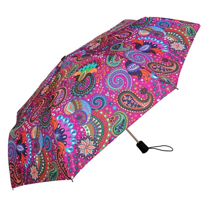 Purple Paisley Ladies Umbrella Wind Resistant Susino