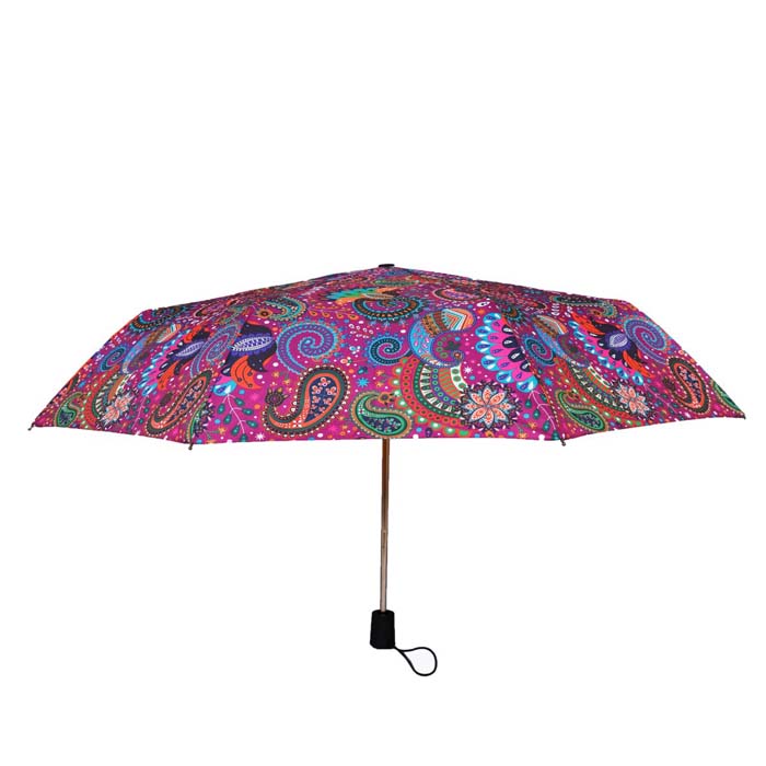 Purple Paisley Ladies Umbrella Wind Resistant Susino