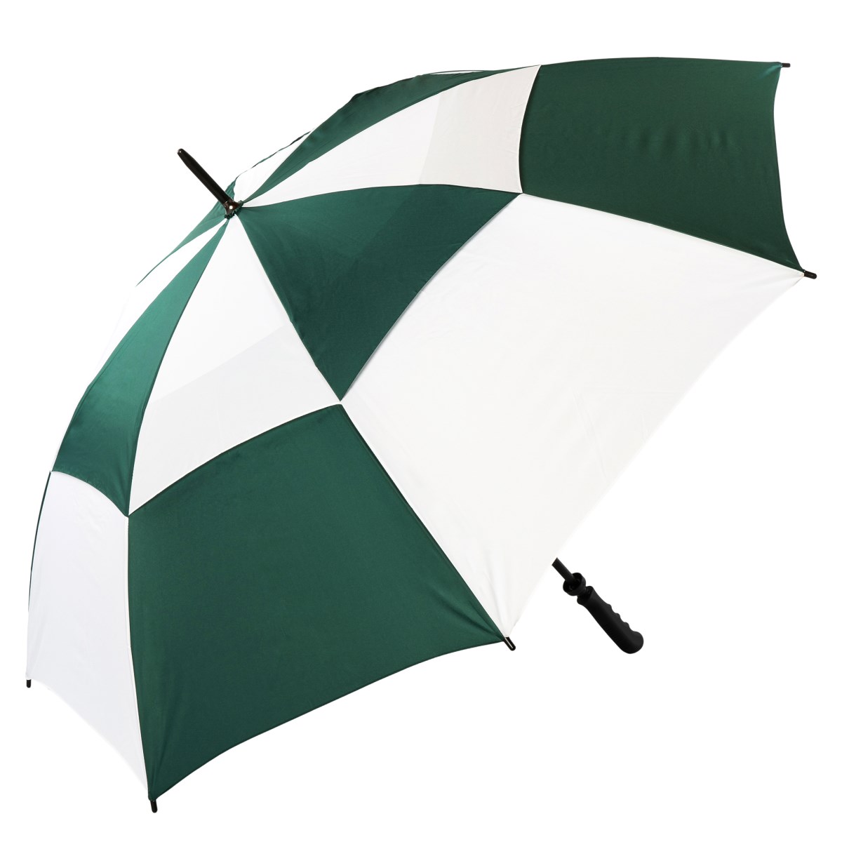 The Gibraltar Wind-Resistant Golf Umbrella - Green & White (3475)
