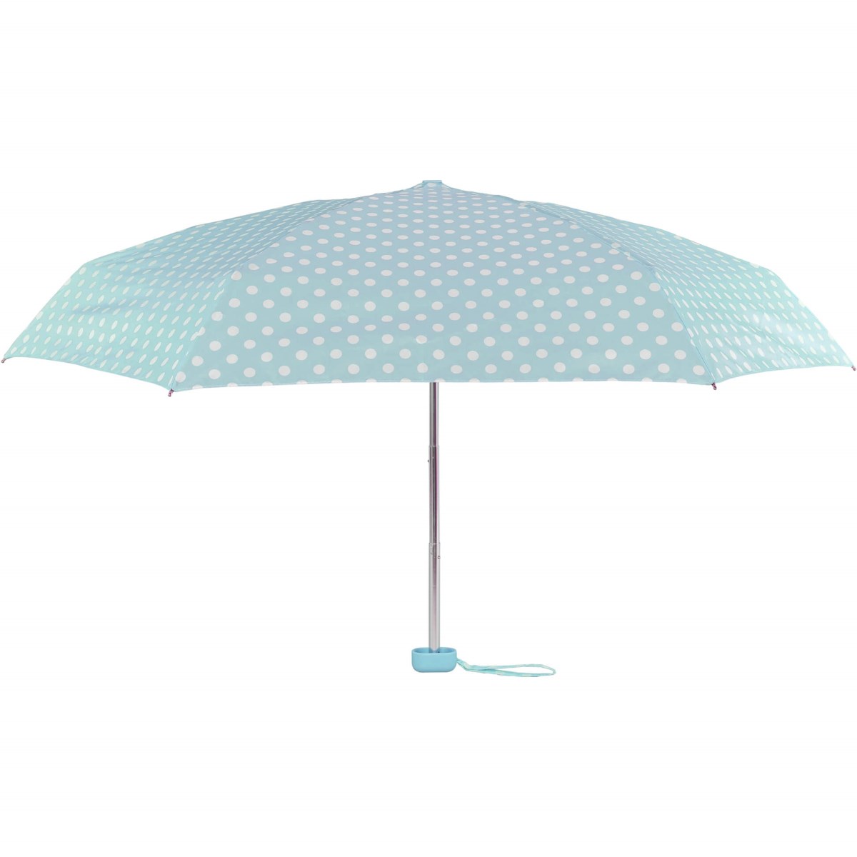 Blue Polka Dot Compact Umbrella