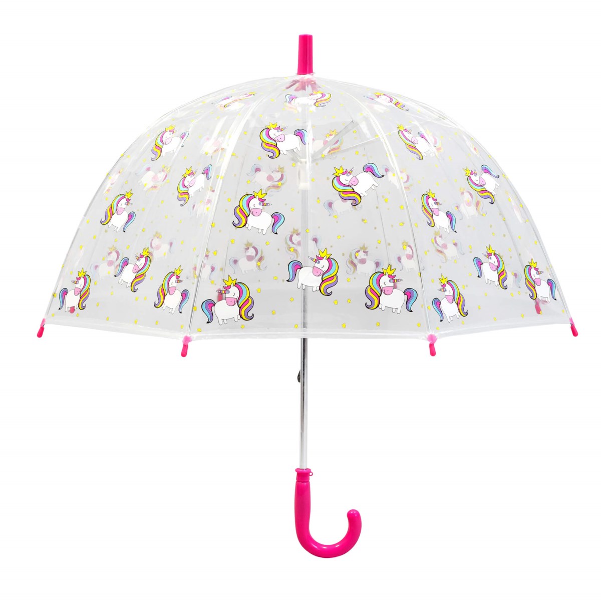 Girls Childrens Unicorn Clear Bubble Dome Umbrella