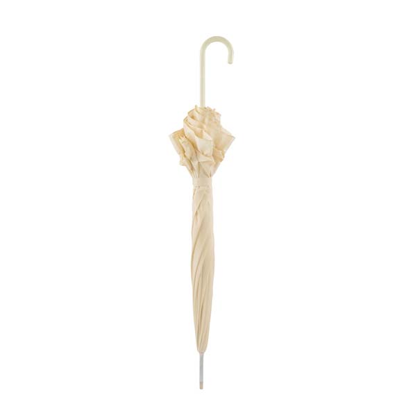 Large Frilled Ivory Wedding Umbrella (12017/IVO)