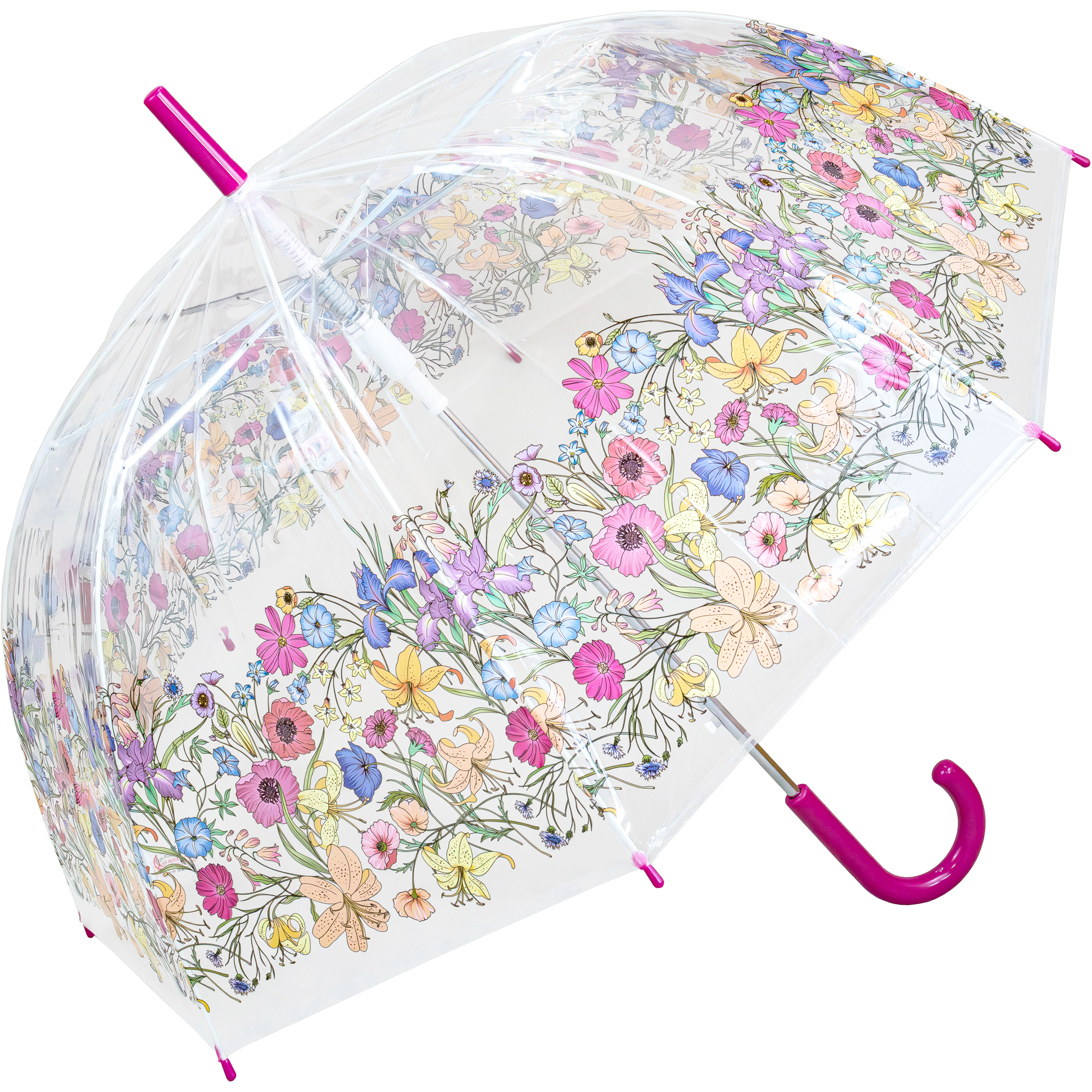Multi Colour Floral Print Dome Umbrella (18045R)