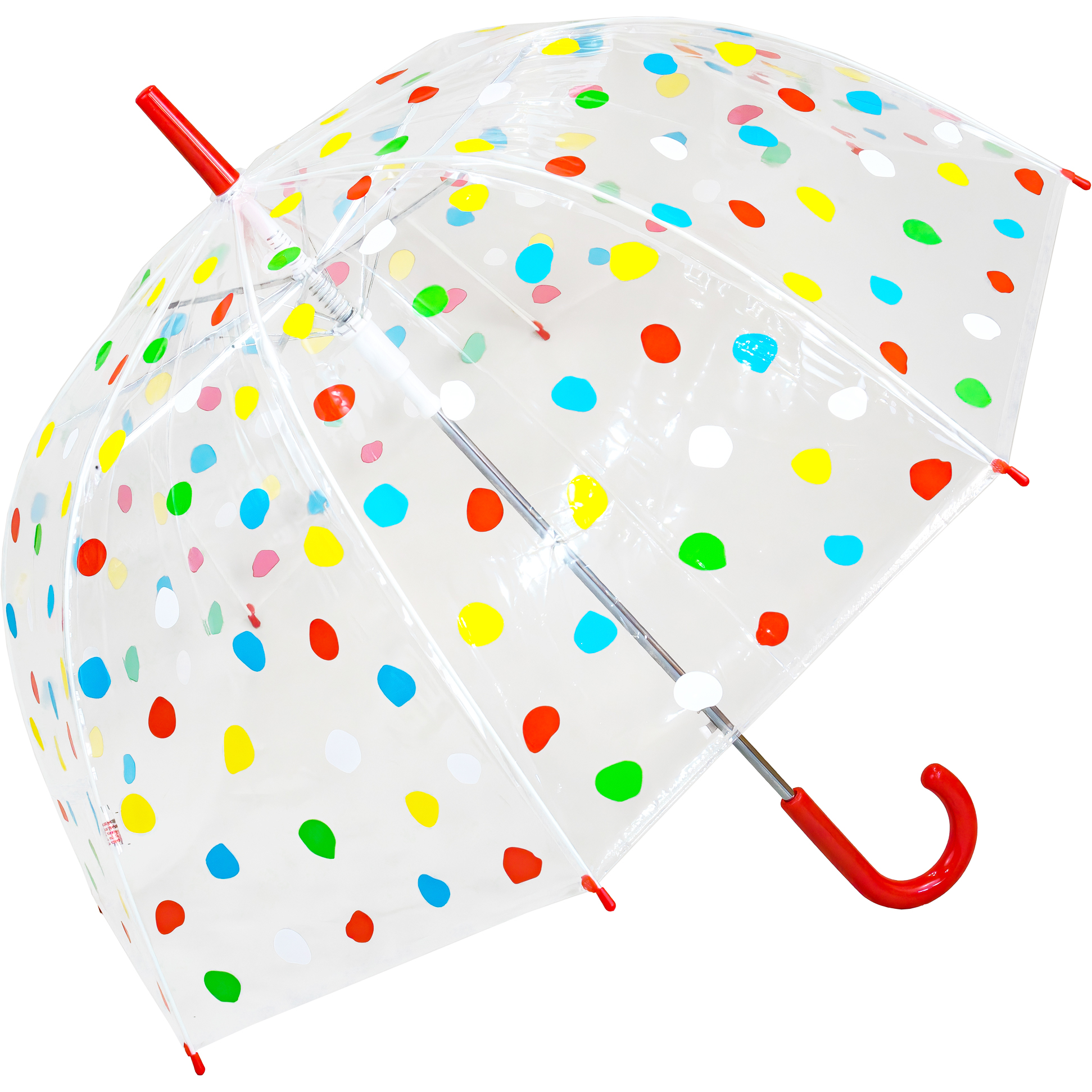Bright Polka Dot Print Dome Umbrella (18047R)