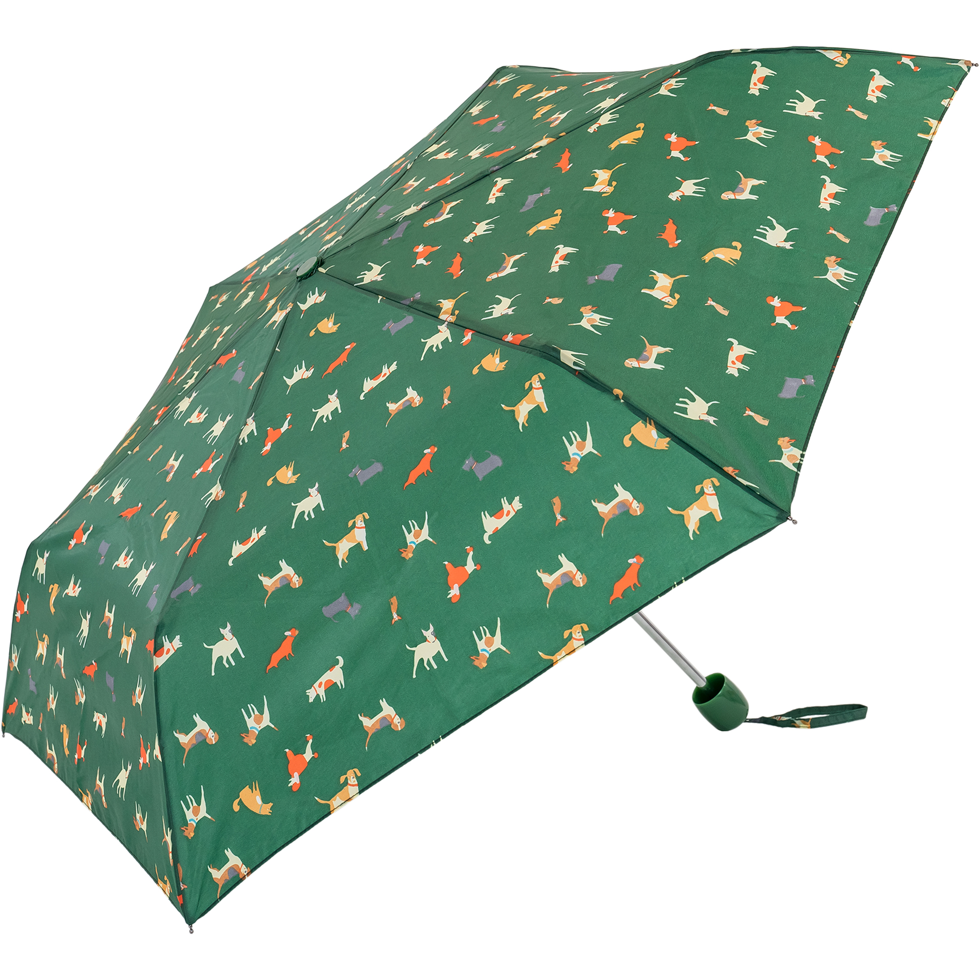 Countryside Dogs Green Compact Umbrella (31104)