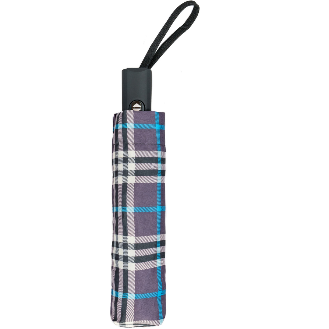 Grey Tartan Wind-resistant Automatic Open and Close Umbrella (31905-G)