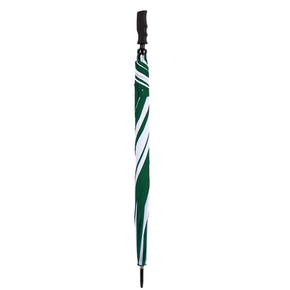 Large Green & White Golf Umbrella Wind Resistant Fibrelight(3473)