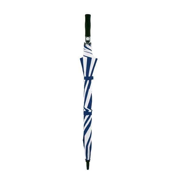 Premium Fibreglass Frame Golf Umbrella - Navy and White Auto open (3477)