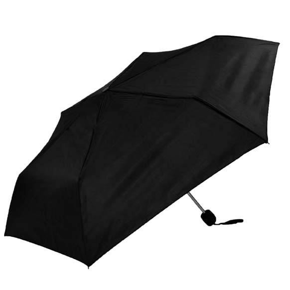 Unisex Black Basic Compact Umbrella (3501B)