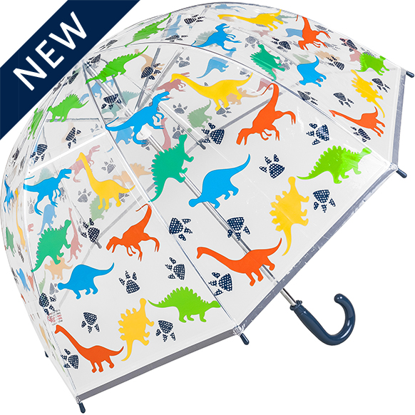 Children's Dinosaur Clear Dome Umbrella (17023)
