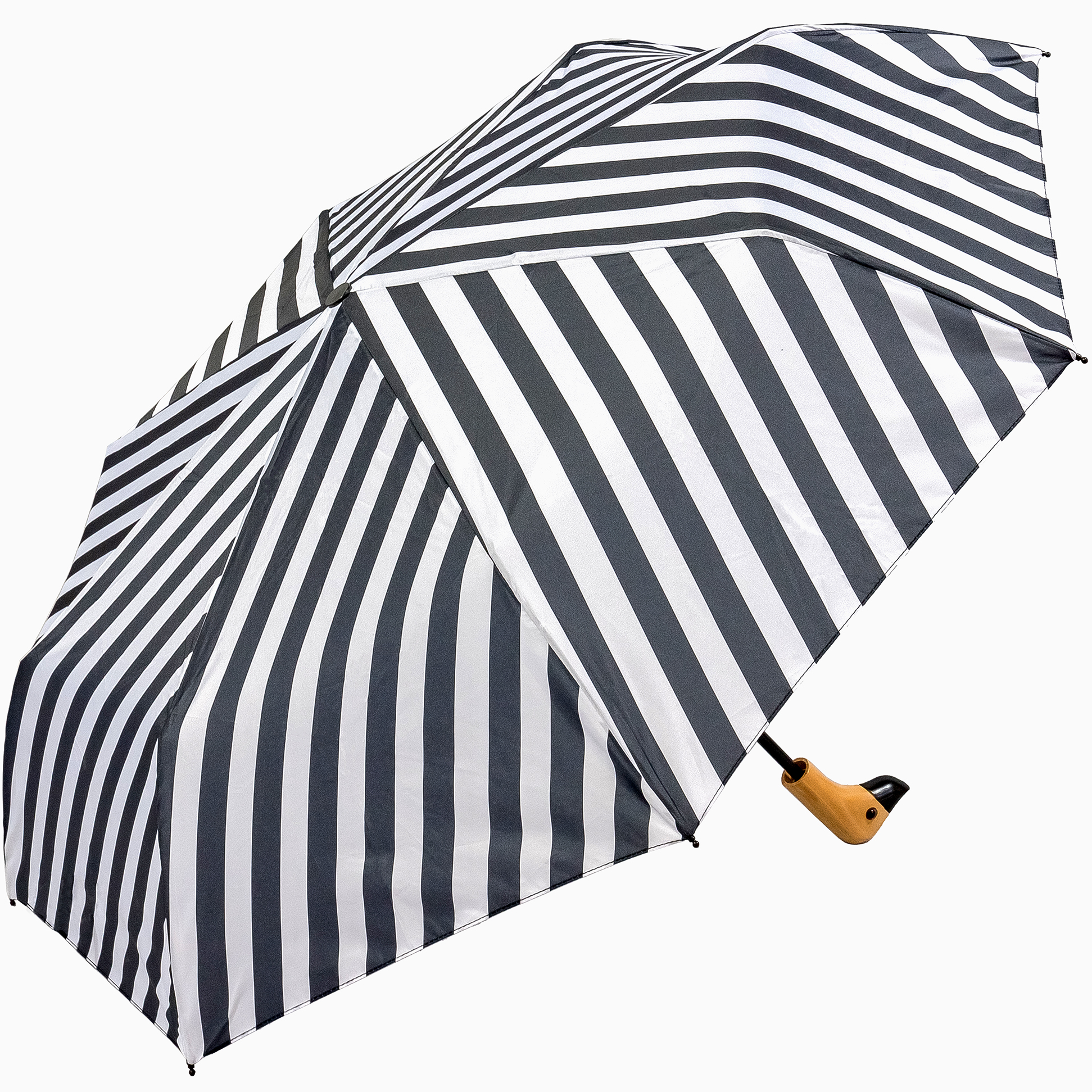 Duck Head Black and White Striped Umbrella (31903S)