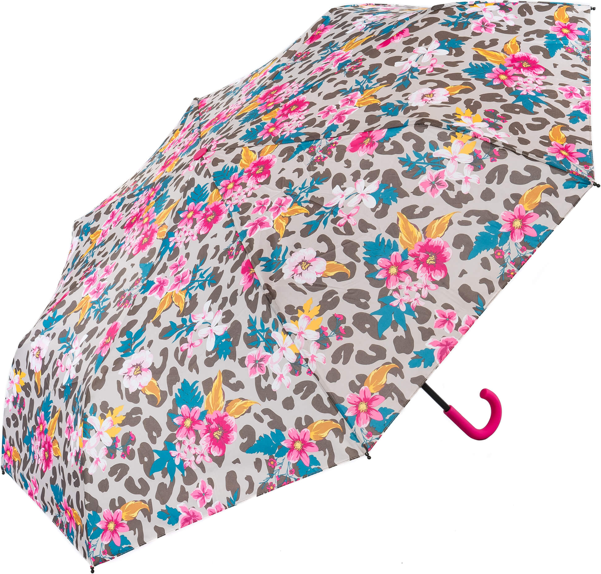 Floral Crook Pink Handle Umbrella (31904PI)