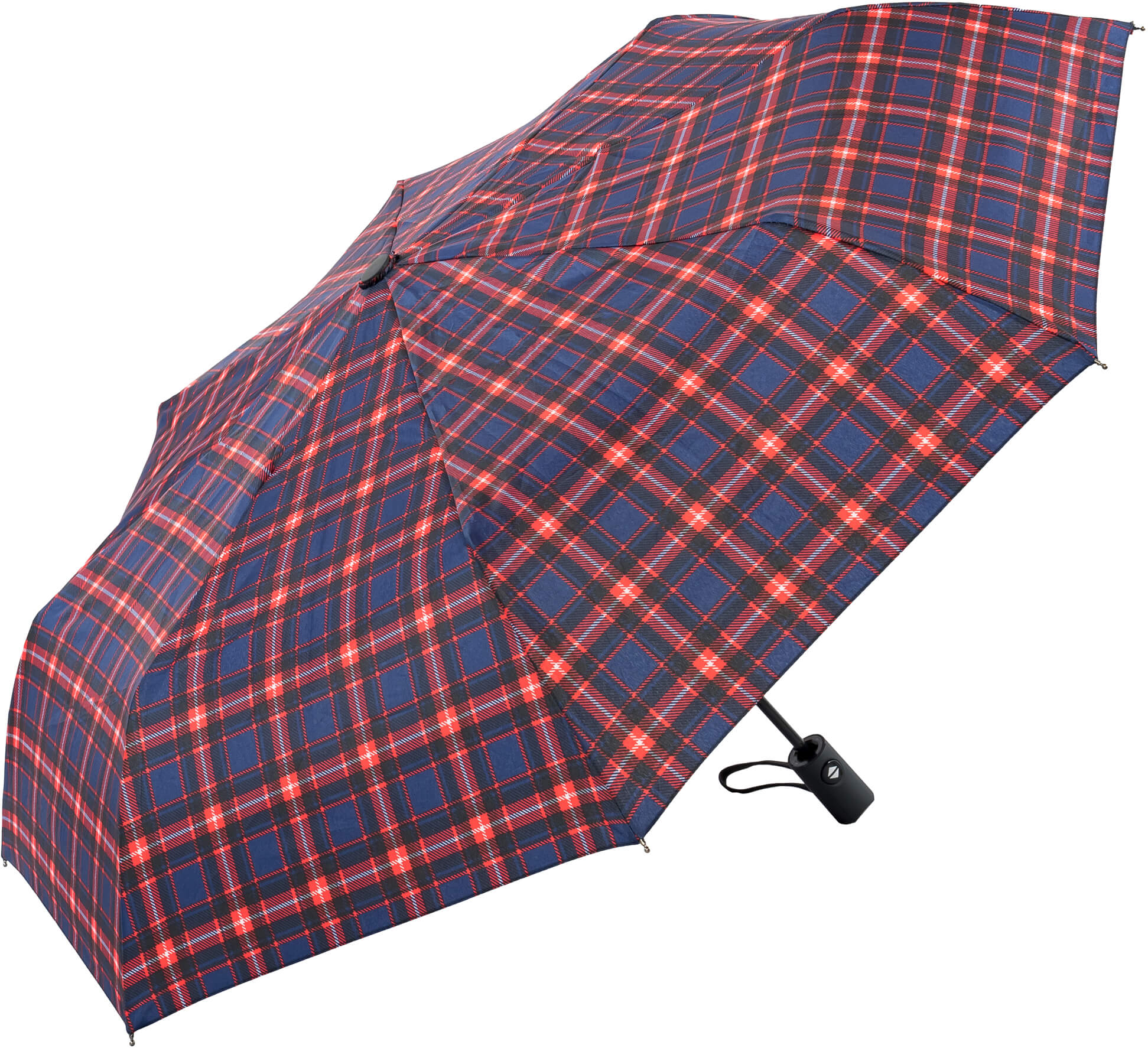 Red Tartan Auto Open and Close Umbrella (31905-R)